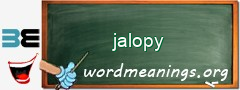 WordMeaning blackboard for jalopy